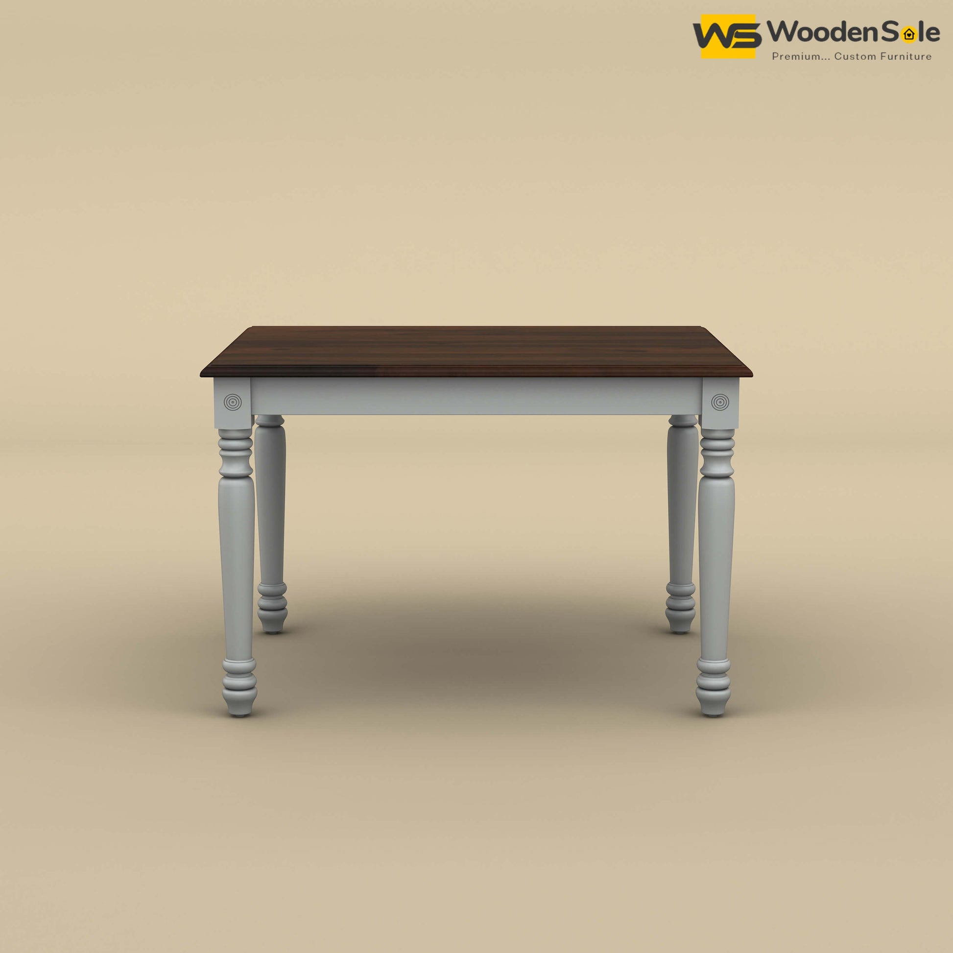 Engrave 4 Seater Dining Table (Walnut & Gray Finish)