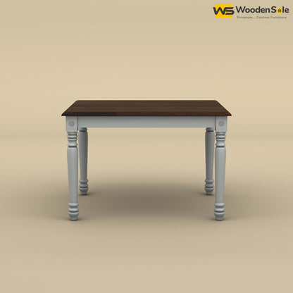Engrave Dining Table Set 4 Seater (Walnut & Gray Finish)