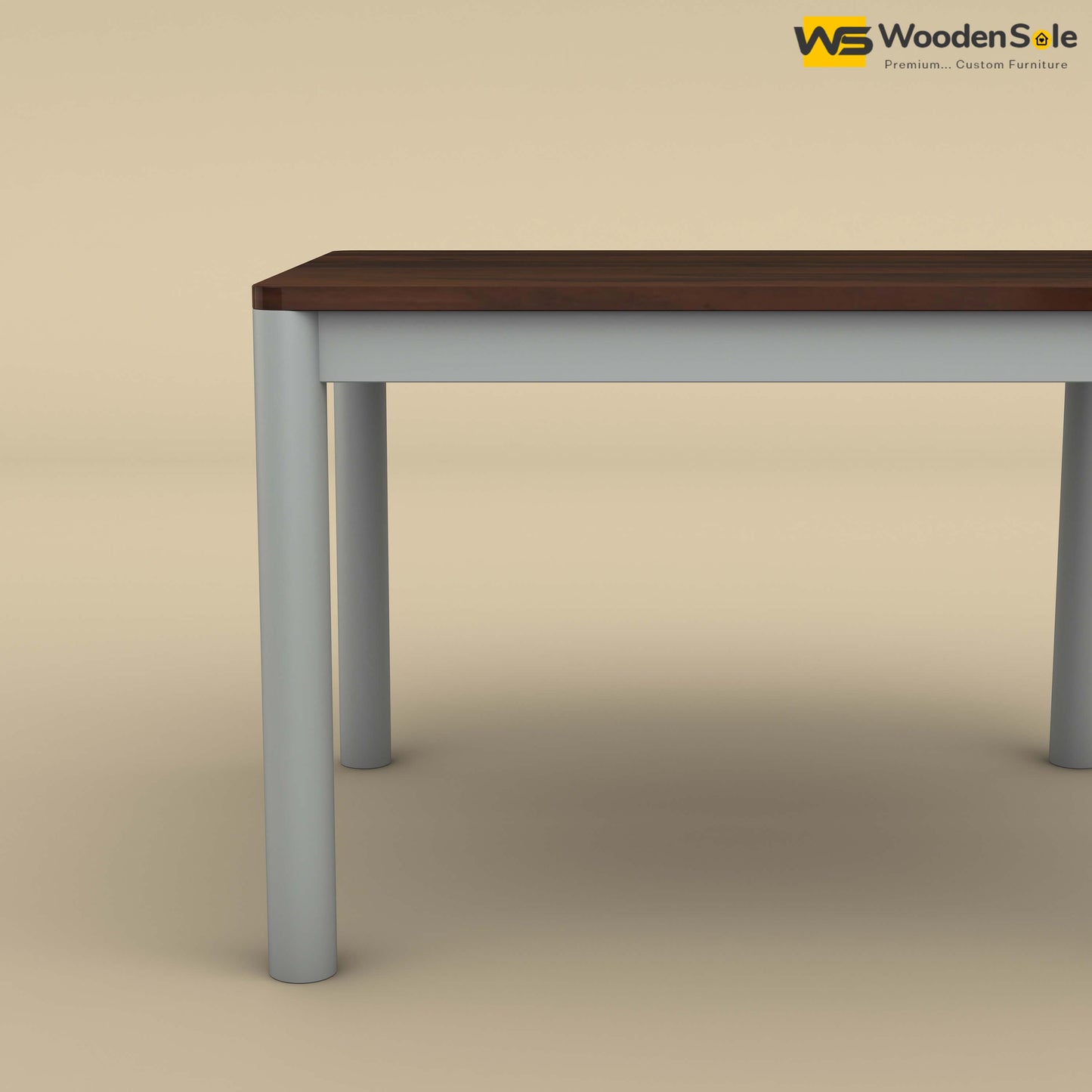 Madrid 4 Seater Dining Table (Walnut & Gray Finish)