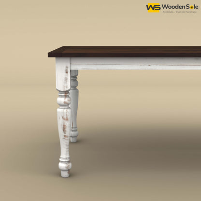 Martha 8 Seater Dining Table (Distress & Walnut Finish)
