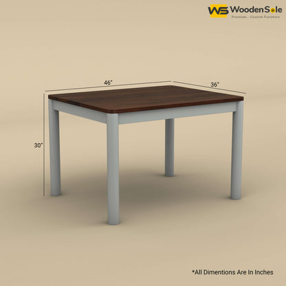 Madrid 4 Seater Dining Table (Walnut & Gray Finish)