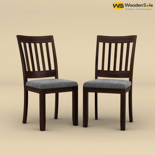 Martha Dining Chair Set of 2 (Walnut Finish)