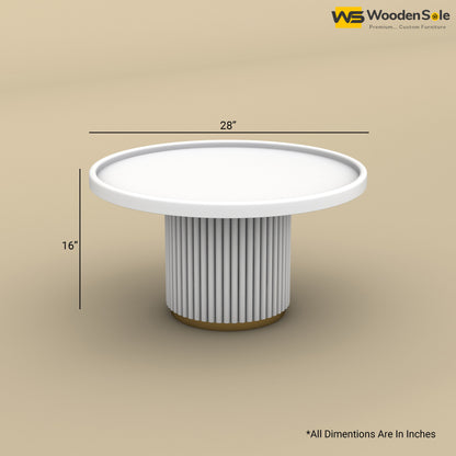 Ciaz Round Coffee Table (White Finish)