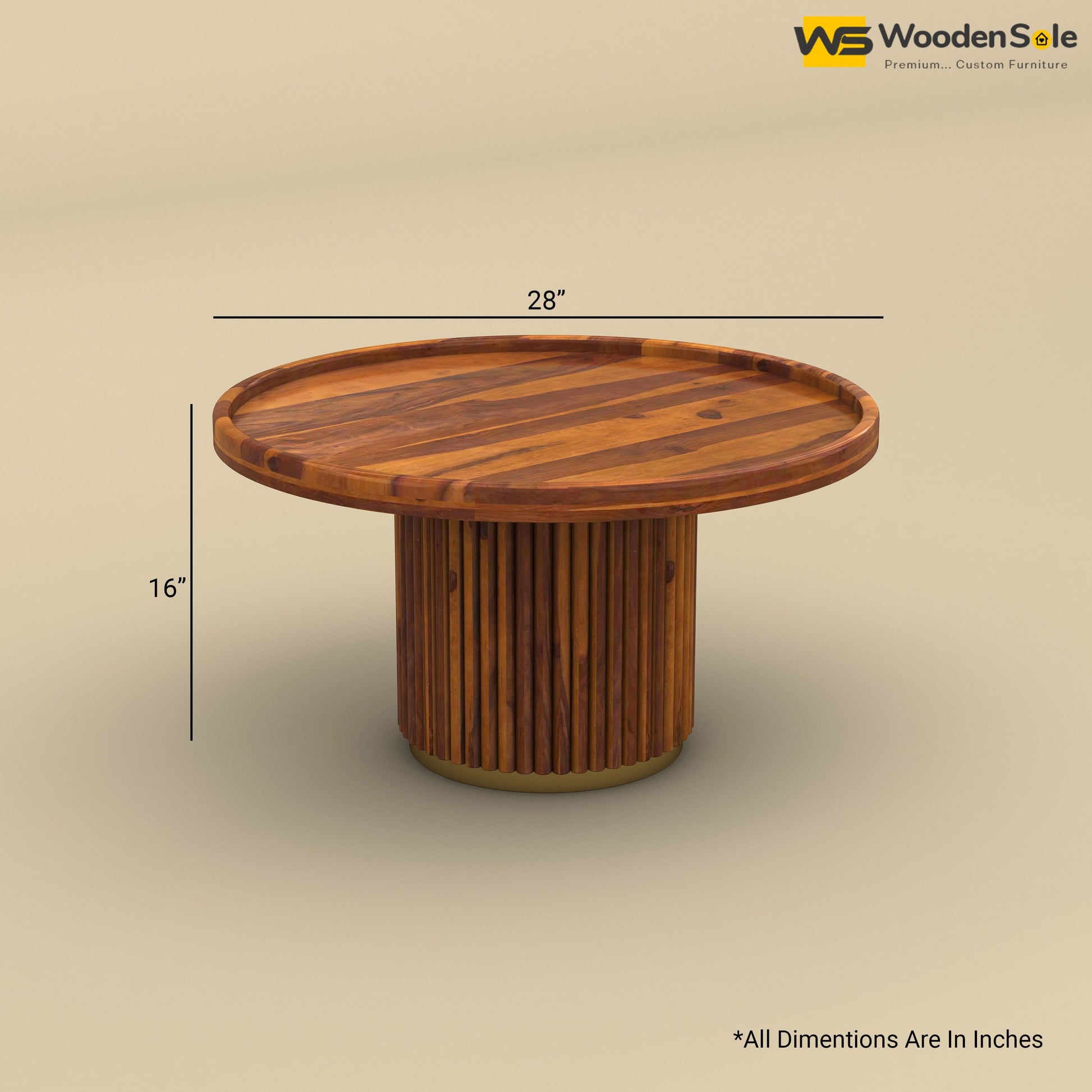Ciaz Round Coffee Table (Honey Finish)