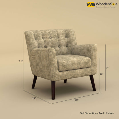 Figo Tufted Lounge Chair (Cotton, Patchy Cream)