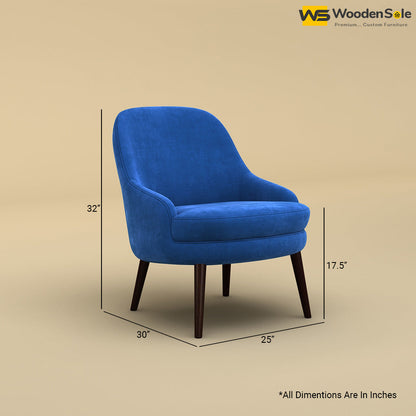 Lawson Lounge Chair (Velvet, Royal Blue)