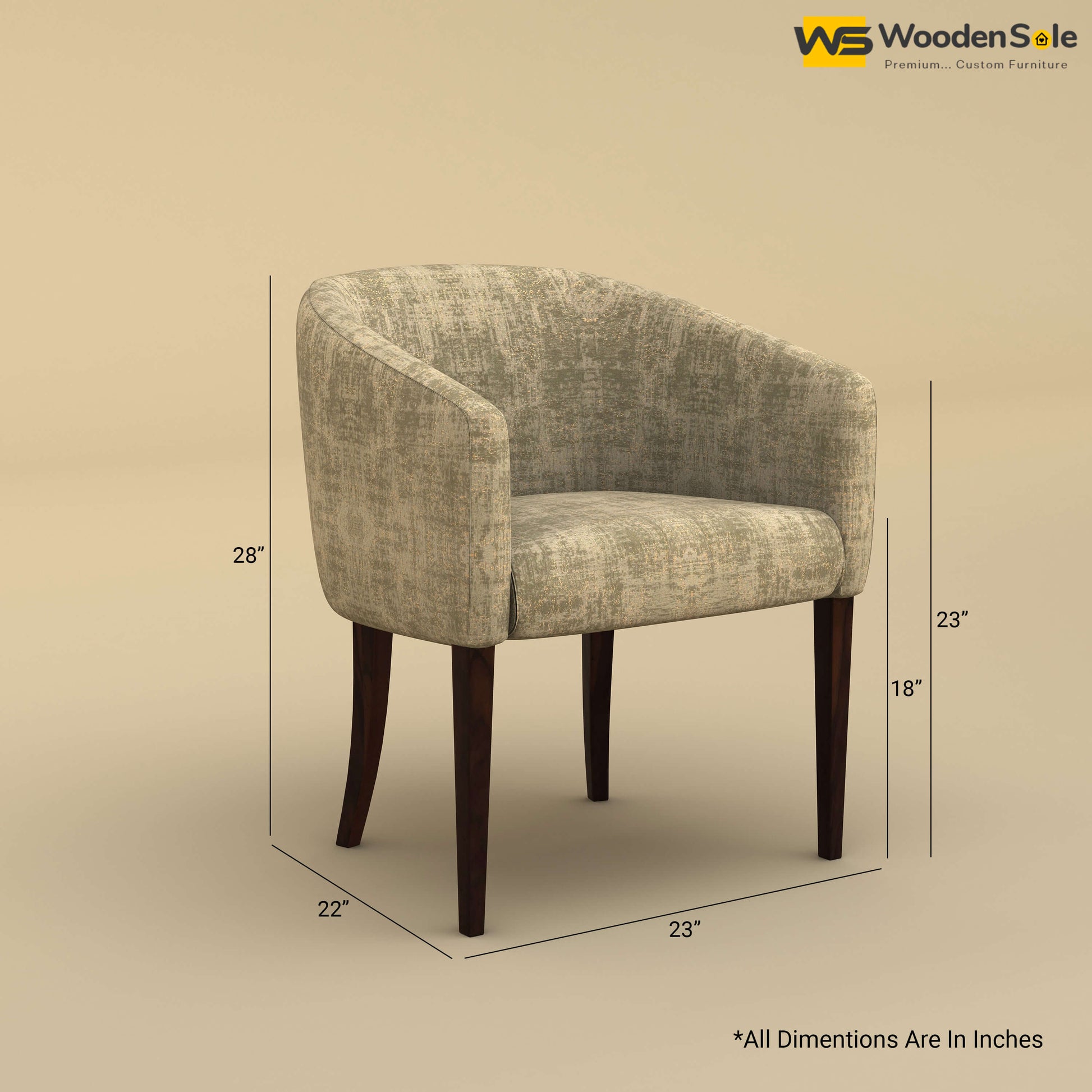 Florence Dining Chair (Cotton, Patchy Cream)