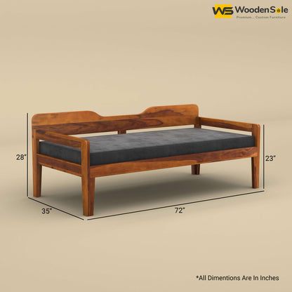 Crown Diwan (Honey Finish, Charcoal Gray)