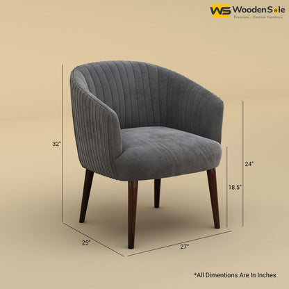 Parker Dining Chair (Velvet, Charcoal Gray)