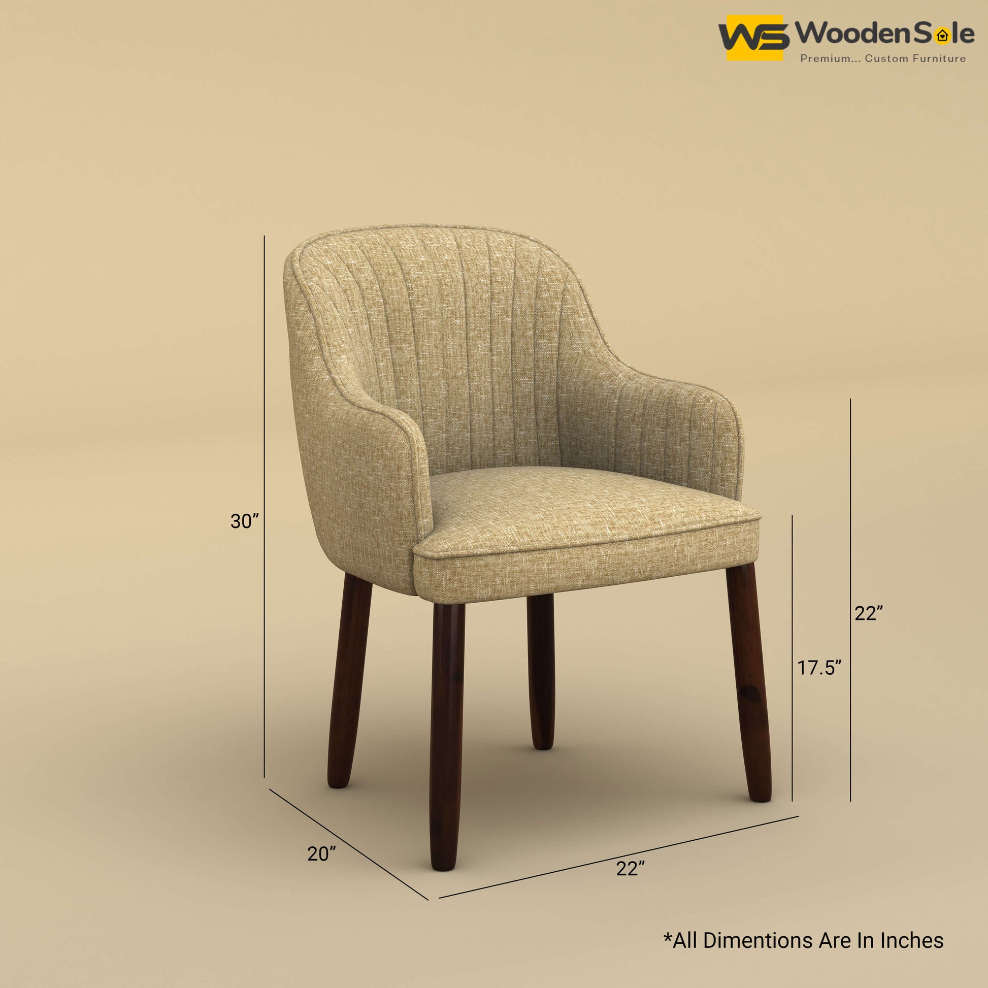 Madrid Dining Chair (Cotton, Faux Cream)