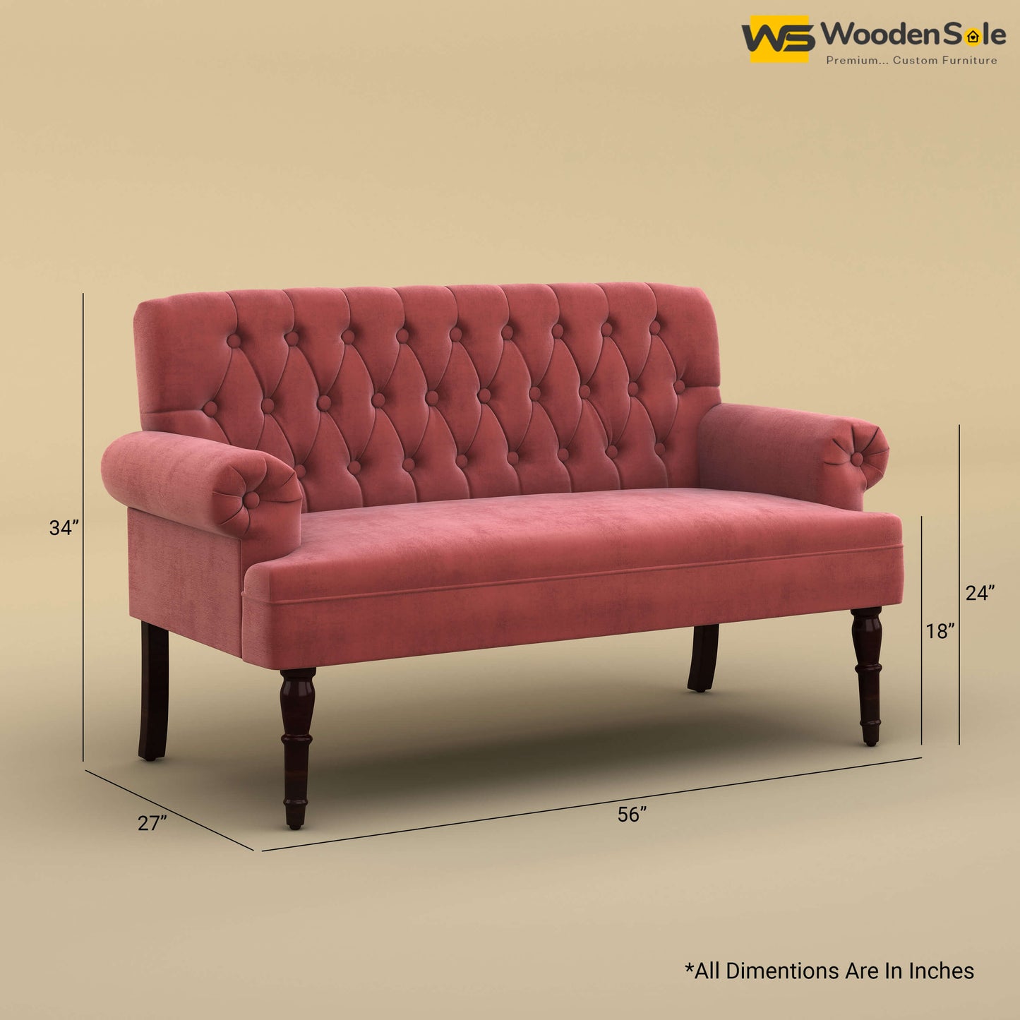 Chetas Love Chair (Velvet, Pink)