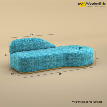 Pablo Premium Design Couch Sofa (Cotton, Teal Blue)