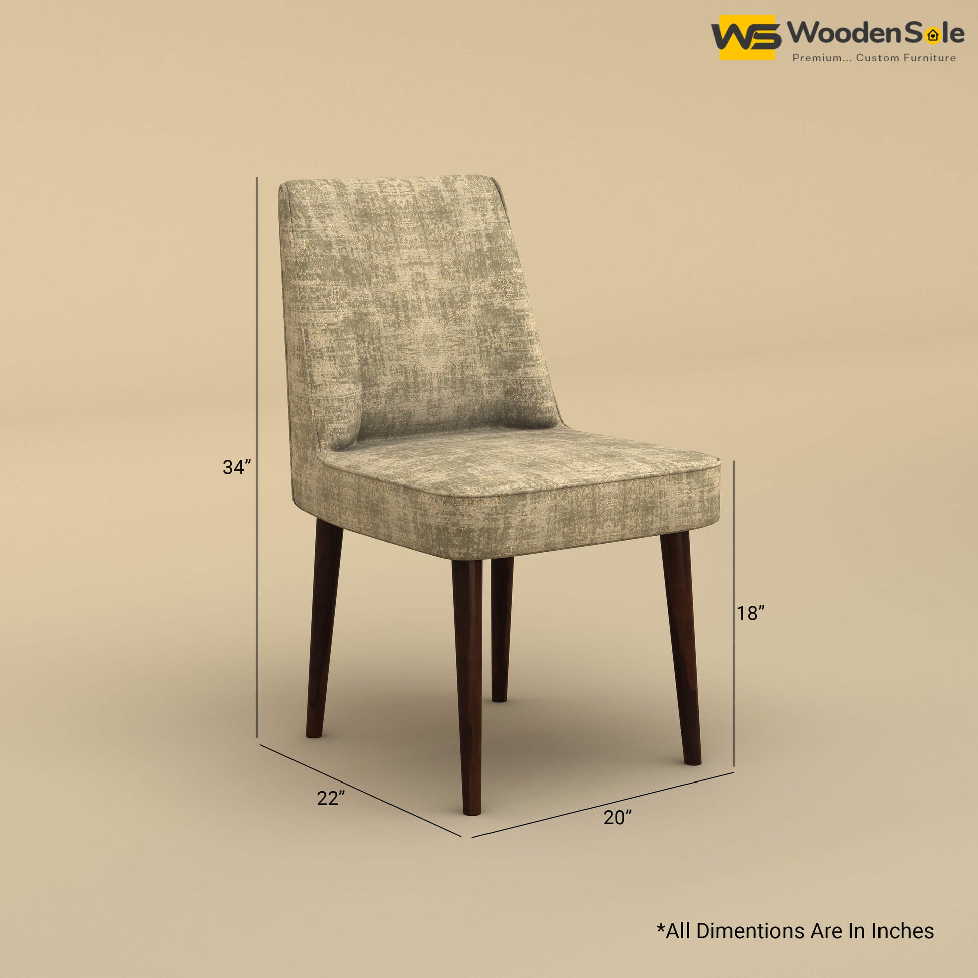 Hardik Dining Chair (Cotton, Patchy Cream)