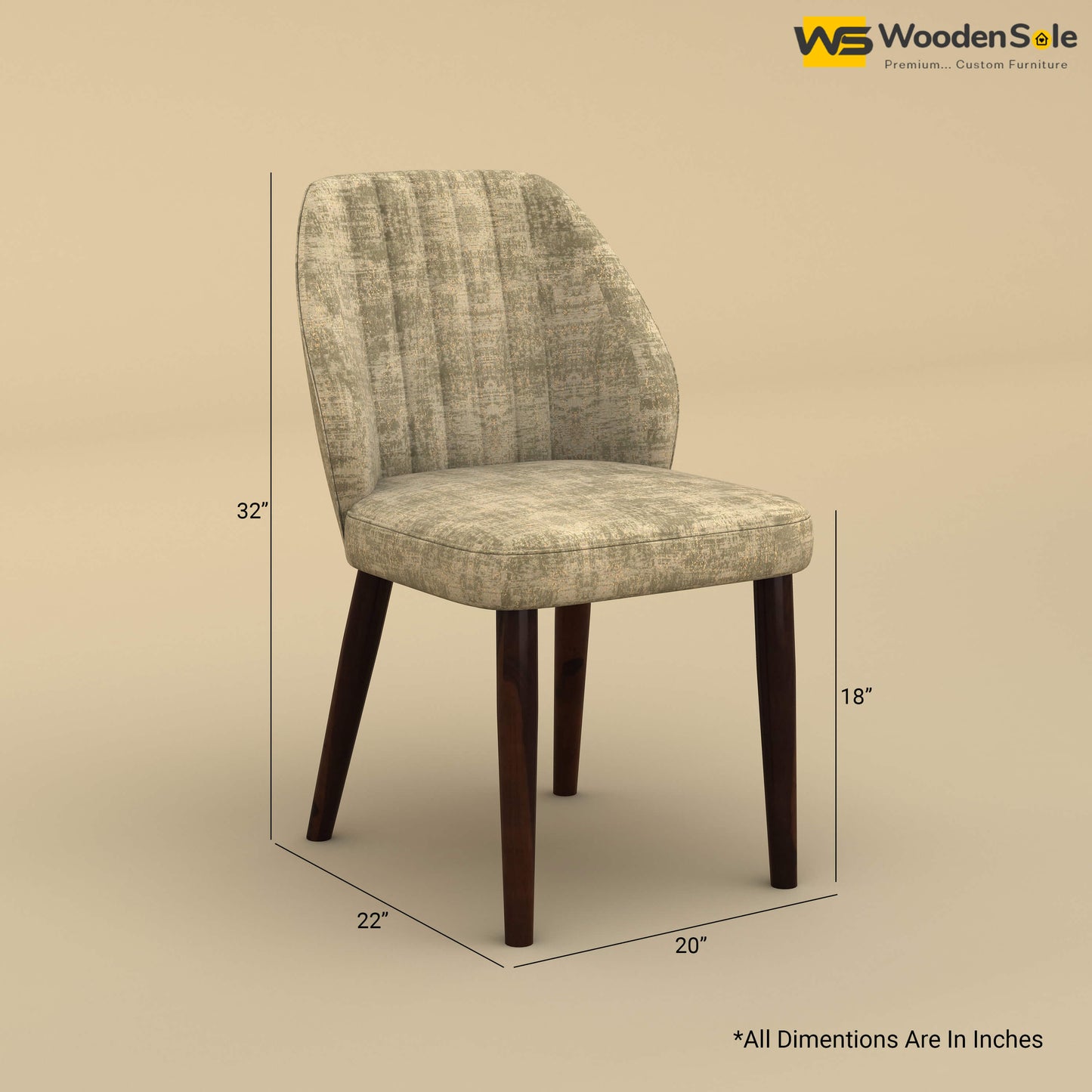 Norway Dining Chair (Cotton, Patchy Cream)