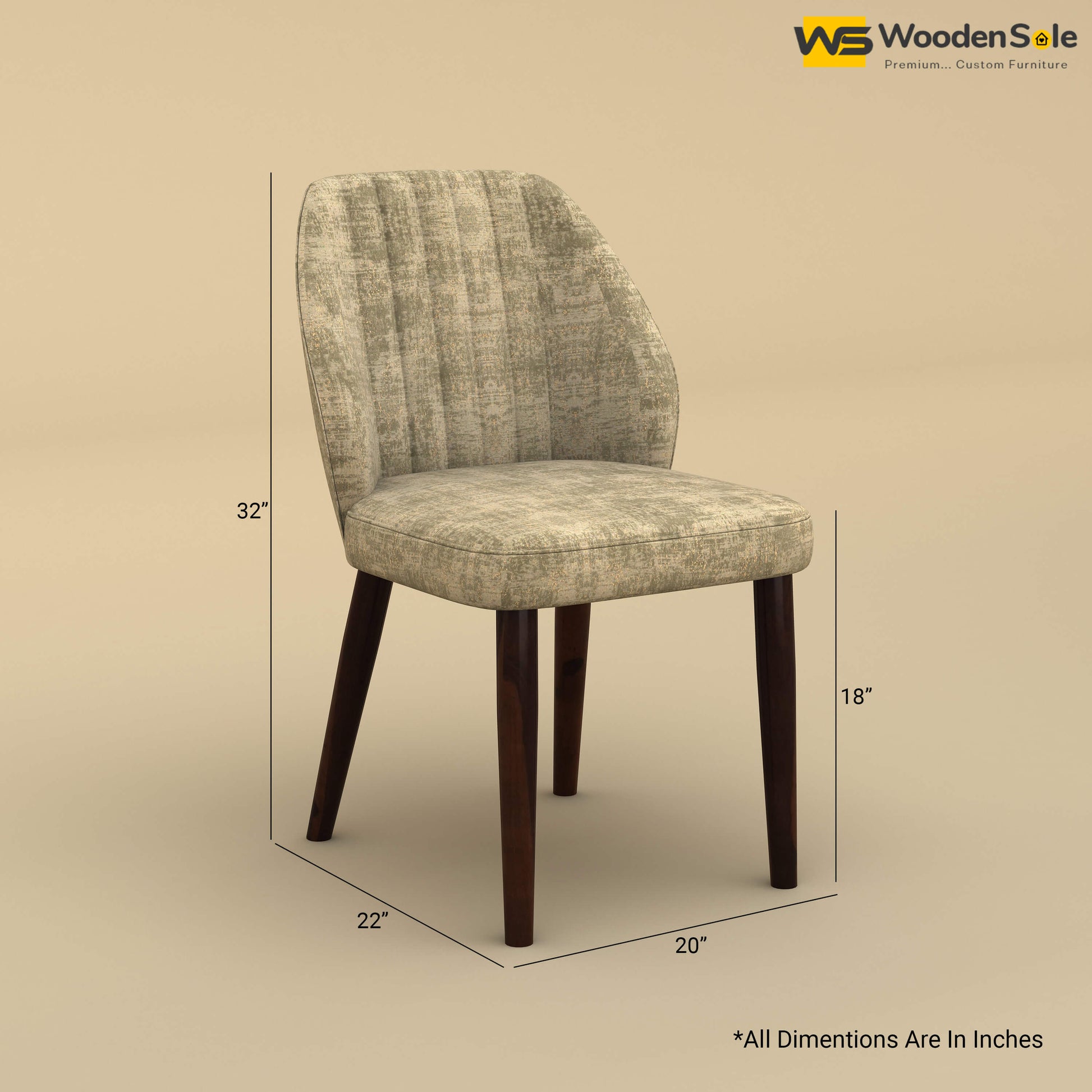 Norway Dining Chair (Cotton, Patchy Cream)