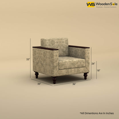 Tivoli 1 Seater Fabric Sofa (Cotton, Patchy Cream)