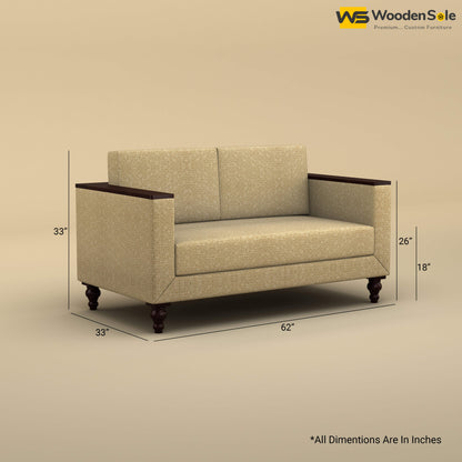 Tivoli 2 Seater Fabric Sofa (Cotton, Faux Cream)