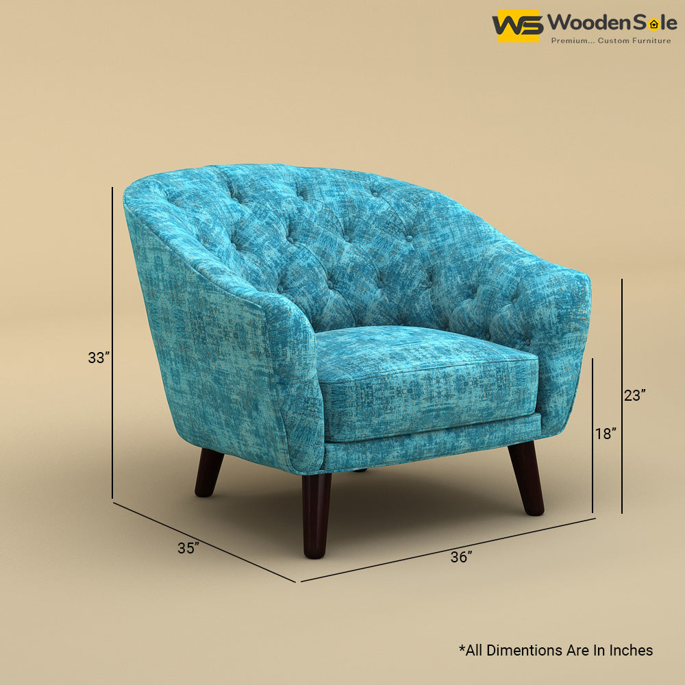 Verona Lounge Chair (Cotton, Teal Blue)
