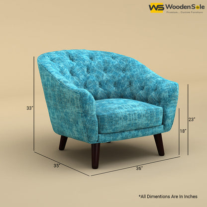 Verona Lounge Chair (Cotton, Teal Blue)