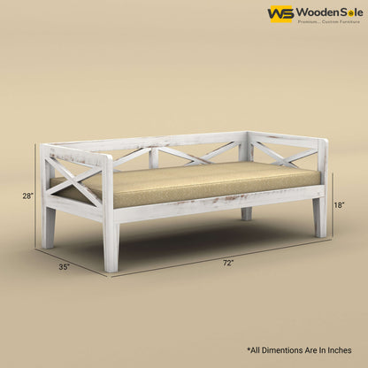 Edward Diwan Bed With Mattress (Distress Finish)