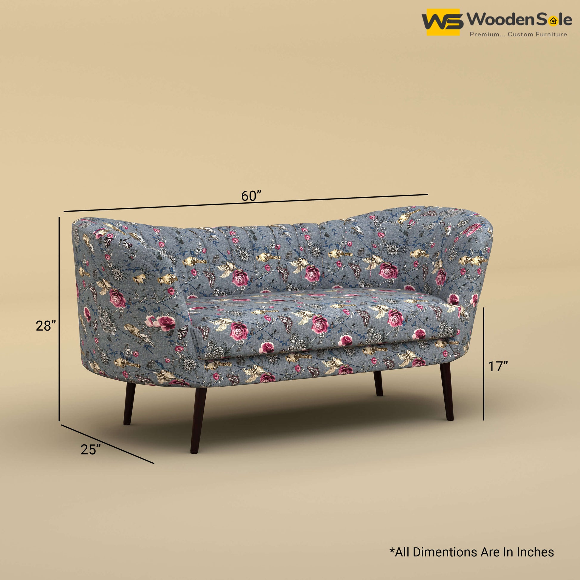 Kiara Chaise Lounge (Cotton, Floral Printed)