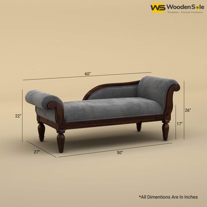 Virat Chaise Lounge (Velvet, Charcoal Gray)