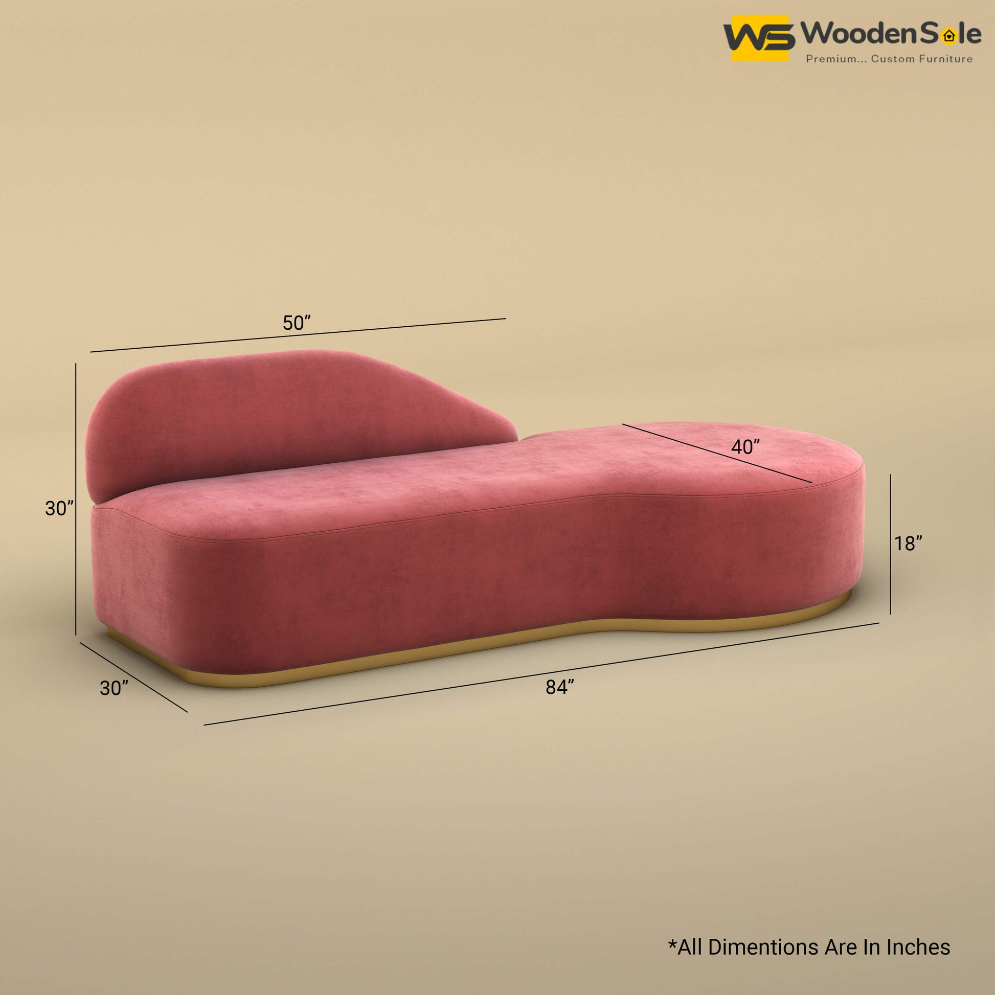 Pablo Premium Design Couch Sofa (Velvet, Pink)