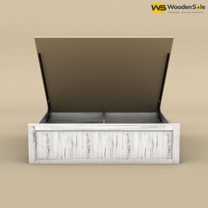 Hamza Hydraulic Storage Bed (King Size, Distress Finish)