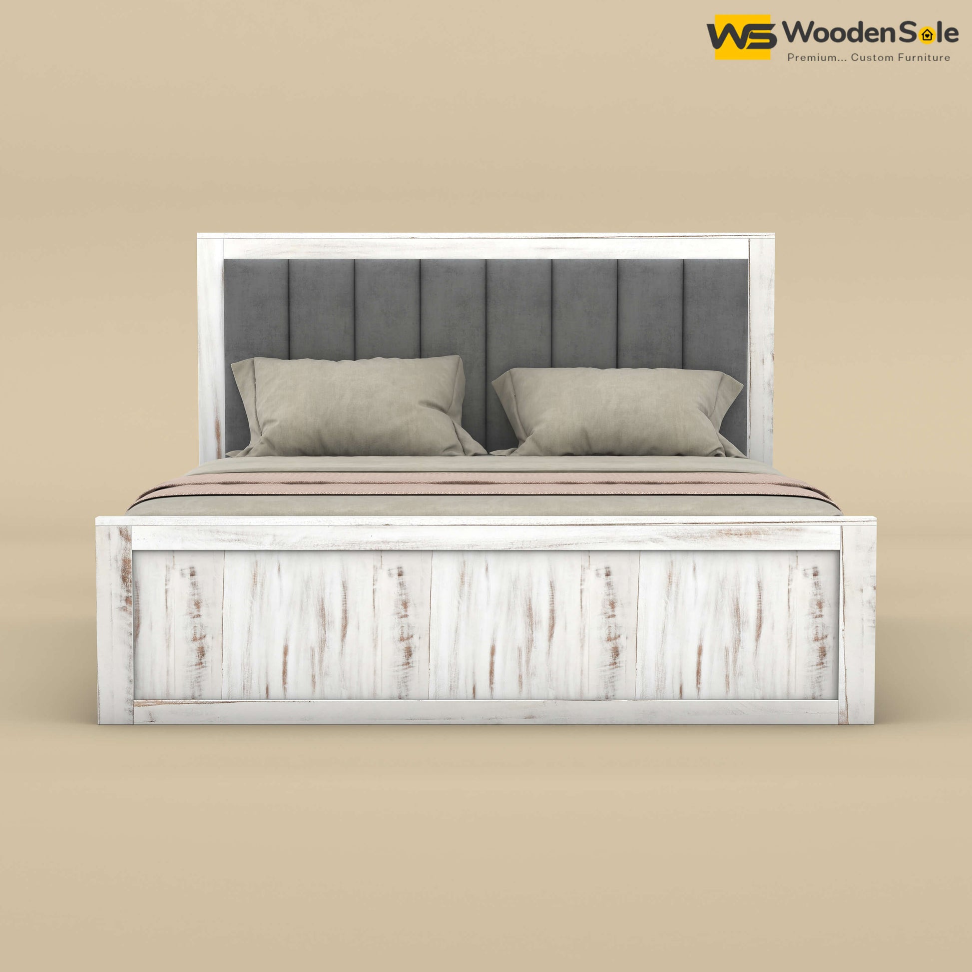 Hamza Drawer Storage Bed (King Size, Distress Finish)