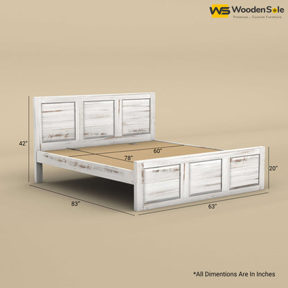 Big Diamond Without Storage Bed (Queen Size, Distress Finish)