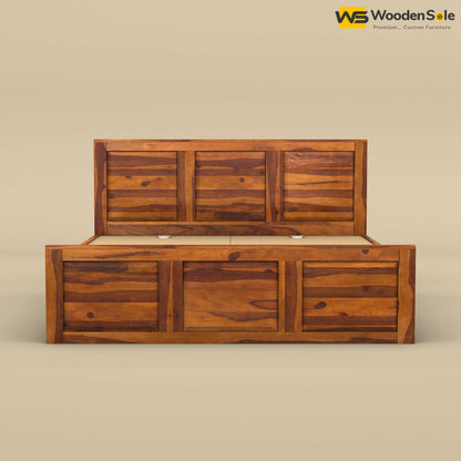 Big Diamond Drawer Storage Bed (King Size, Honey Finish)
