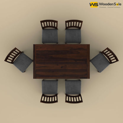 Martha 6 Seater Dining Table Set (Walnut Finish)