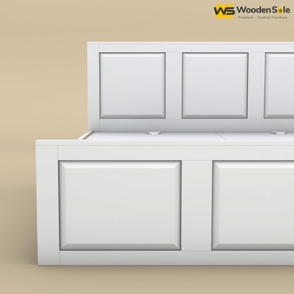 Big Diamond Drawer Storage Bed (King Size, White Finish)