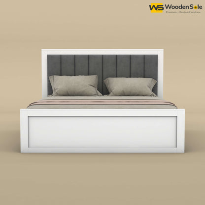Hamza Hydraulic Storage Bed (King Size, White Finish)