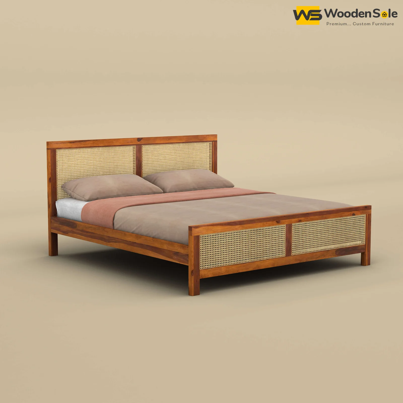 Cane Wooden Bed