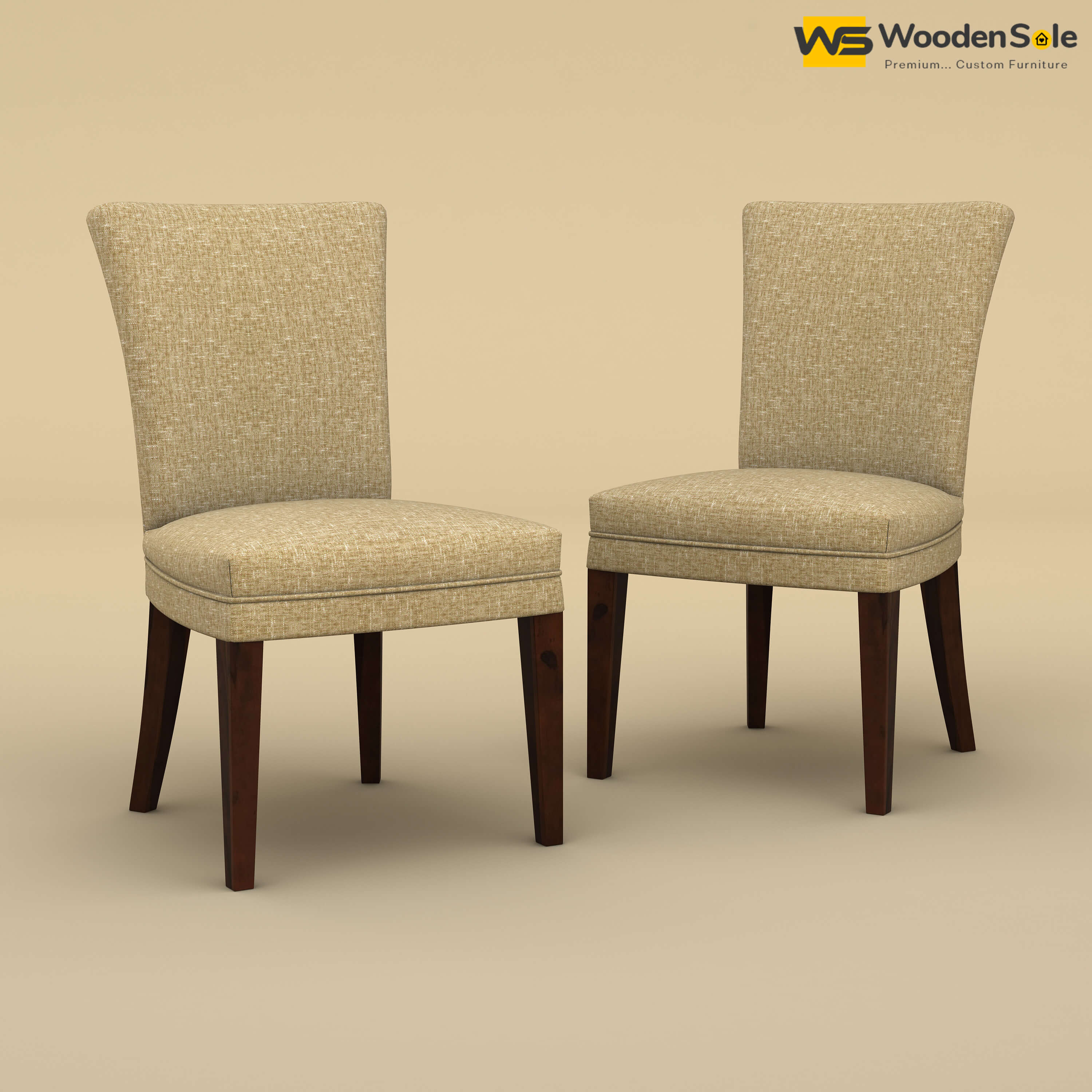 Bently Dining Chairs - Set of 2 (Cotton, Faux Cream)