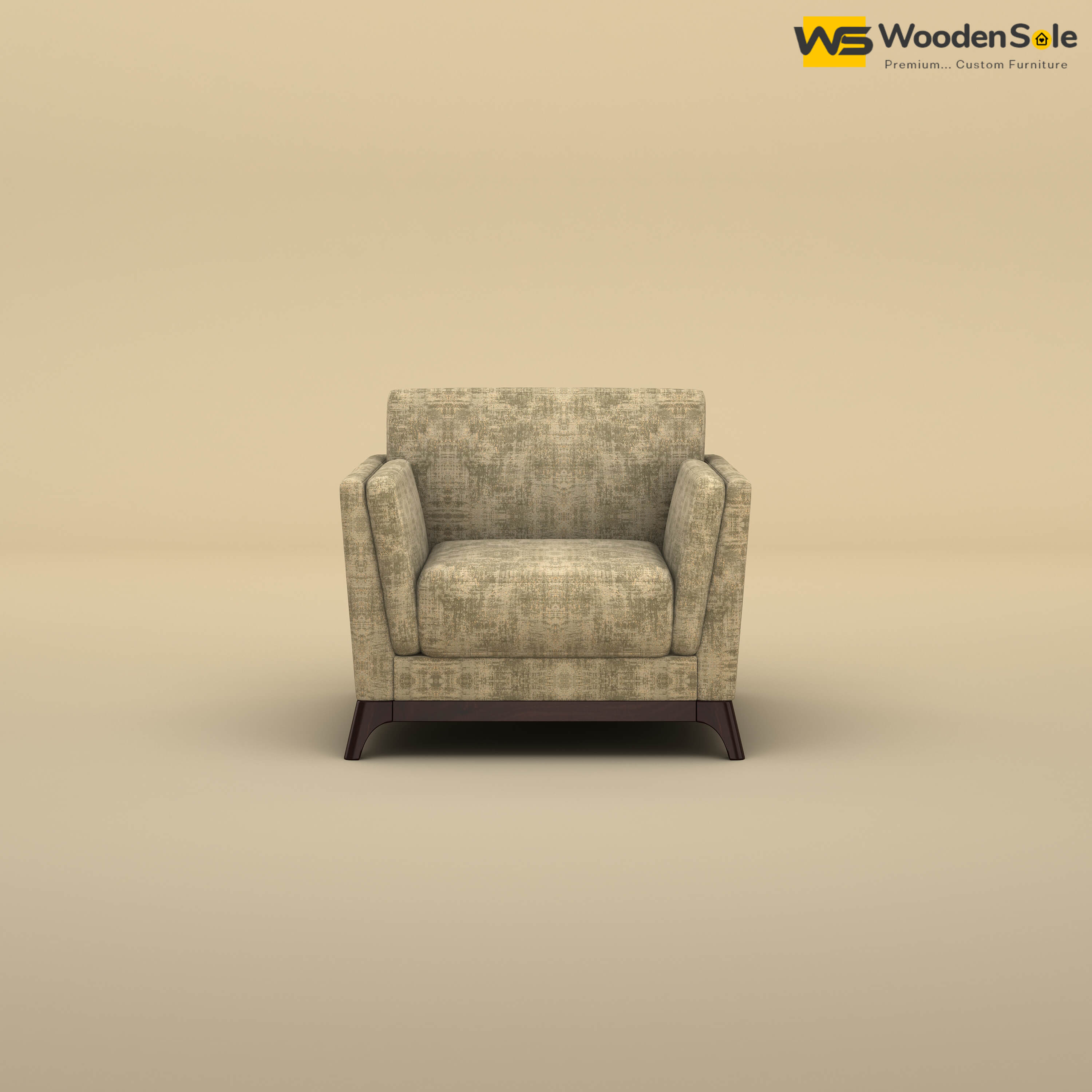 Bruno 1 Seater Sofa (Cotton, Patchy Cream)