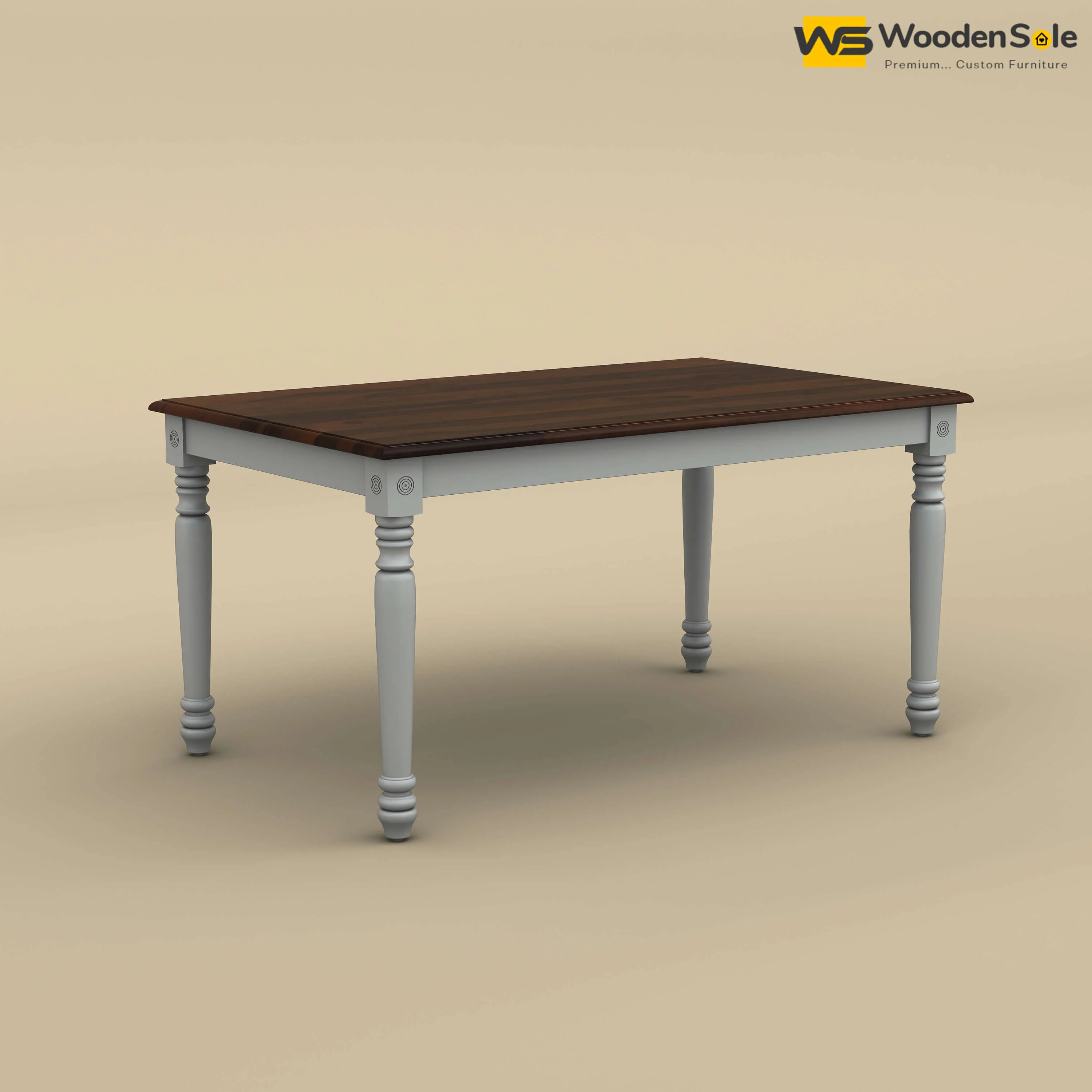 Engrave 6 Seater Dining Table (Walnut & Gray Finish)