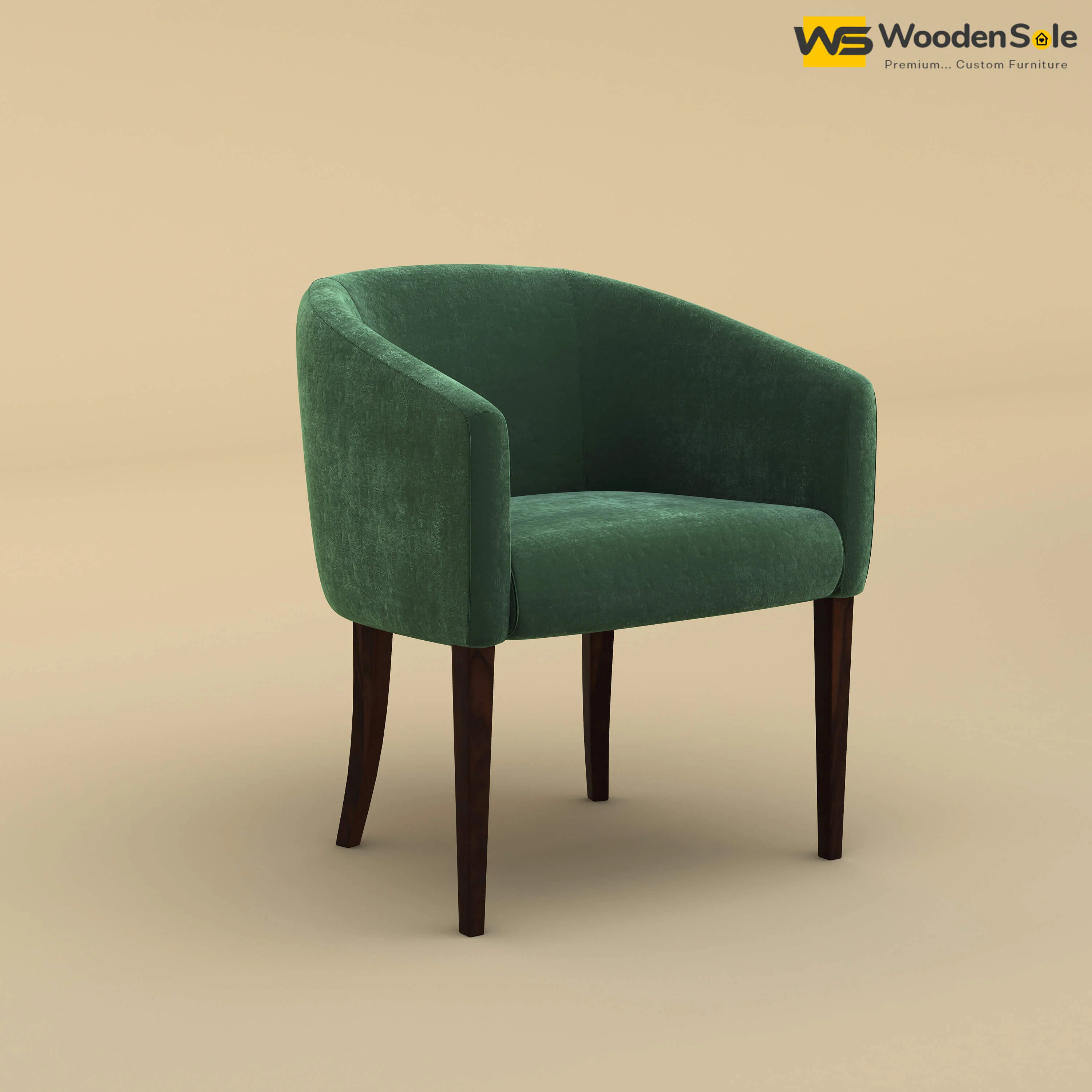 Florence Dining Chair (Velvet, Forest Green)