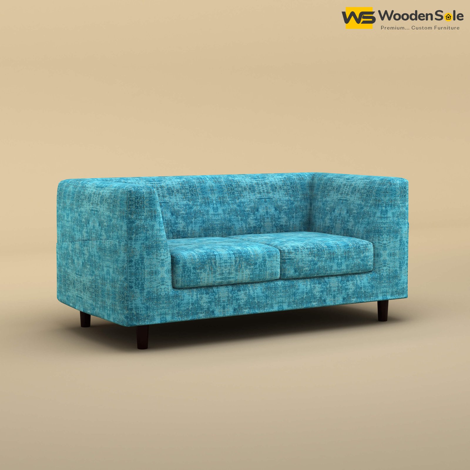 Hardik Loveseat (Cotton, Teal Blue)
