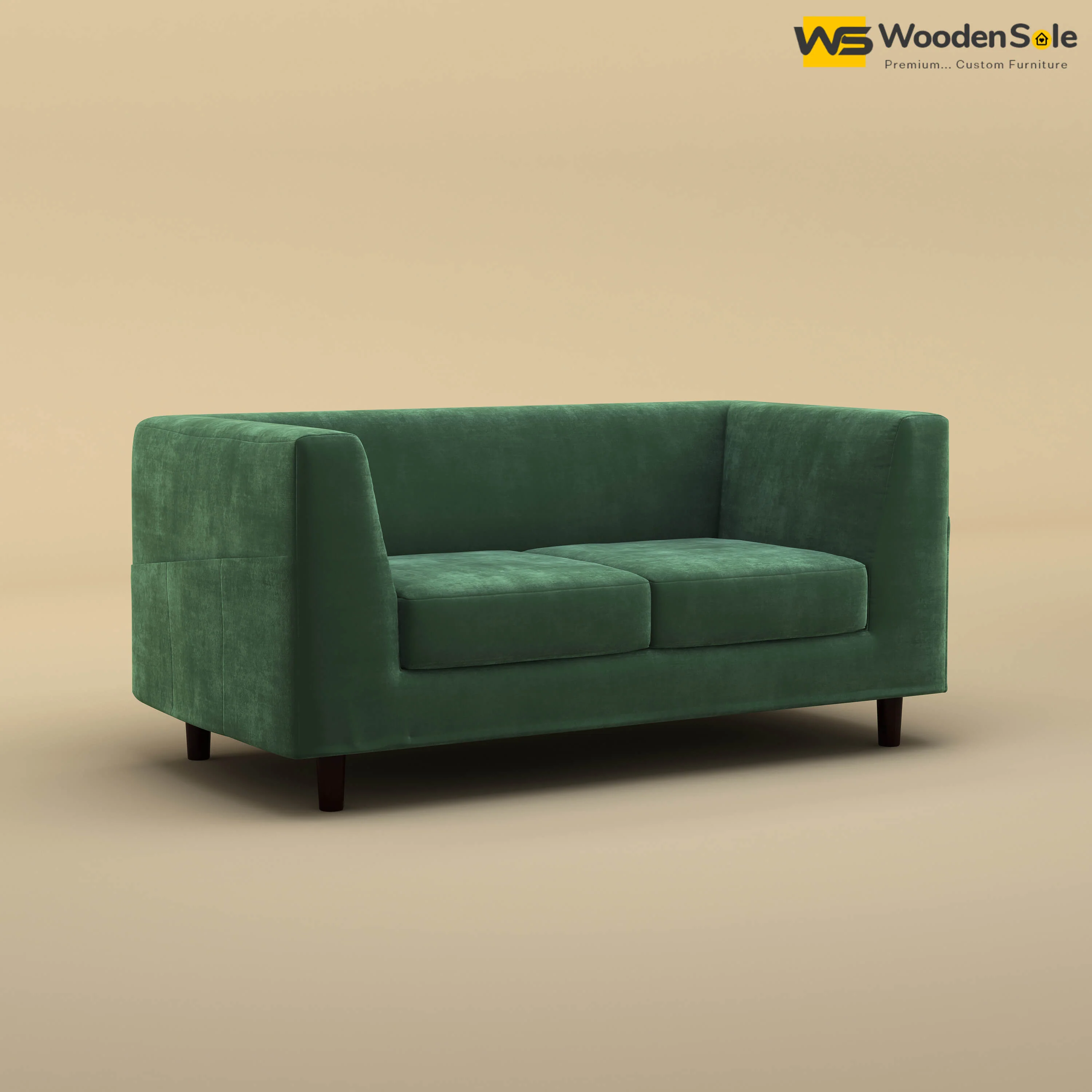 Hardik Loveseat (Velvet, Forest Green)