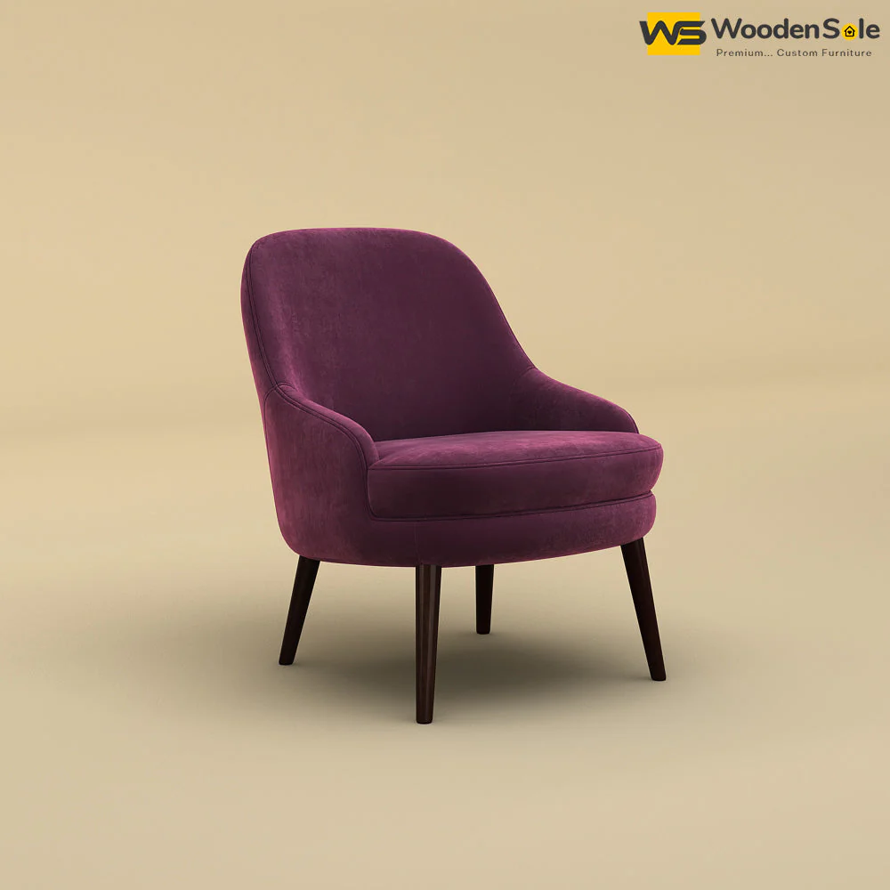 Lawson Lounge Chair (Velvet, Dark Purple)