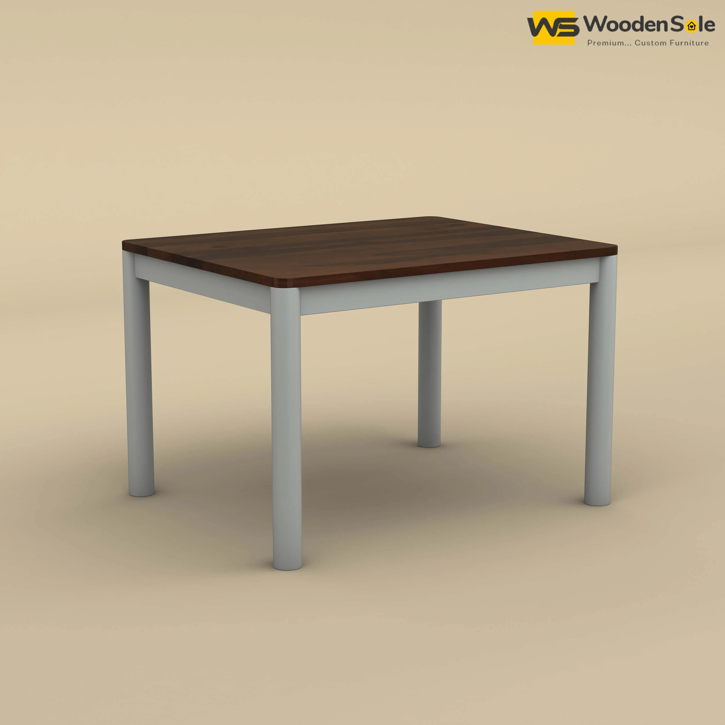 Madrid 4 Seater Dining Table (Walnut & Gray Finish)