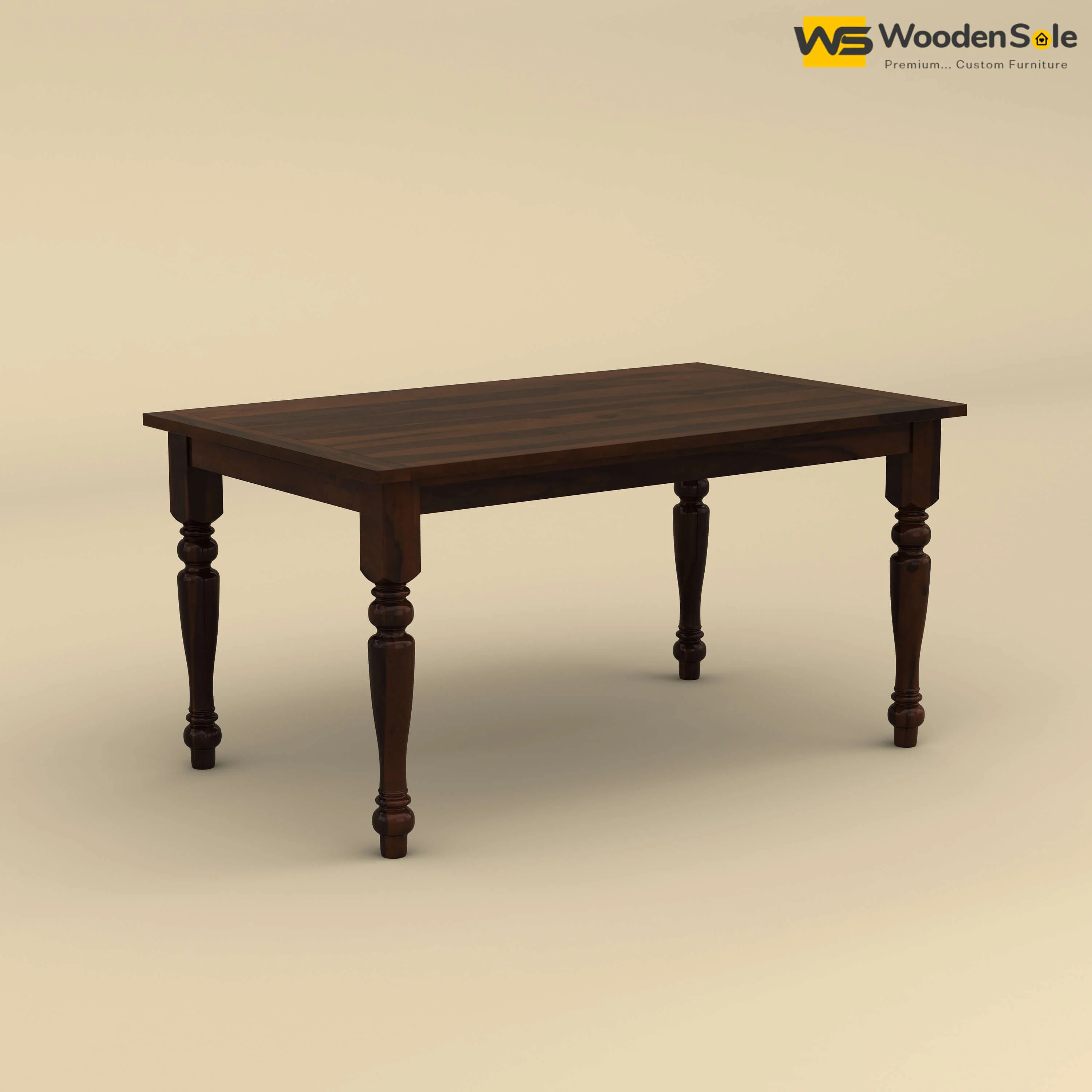 Martha 6 Seater Dining Table (Walnut Finish)