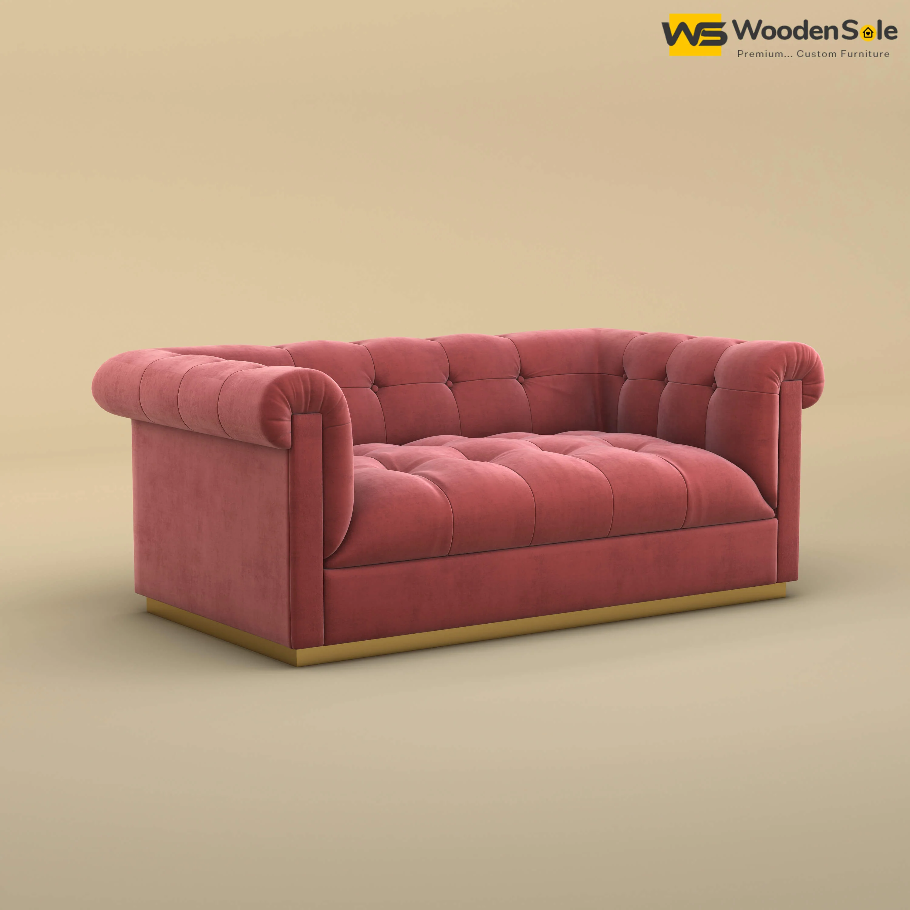 Morrison 2 Seater Fabric Sofa (Velvet, Pink)