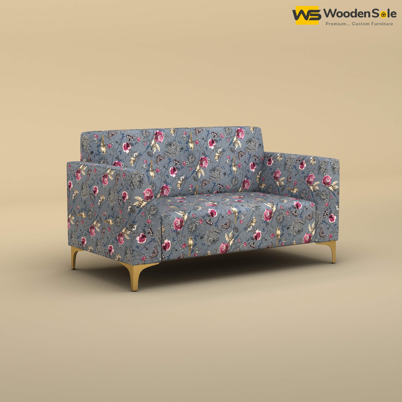 Nayobi 2 Seater Sofa (Cotton, Floral Printed)