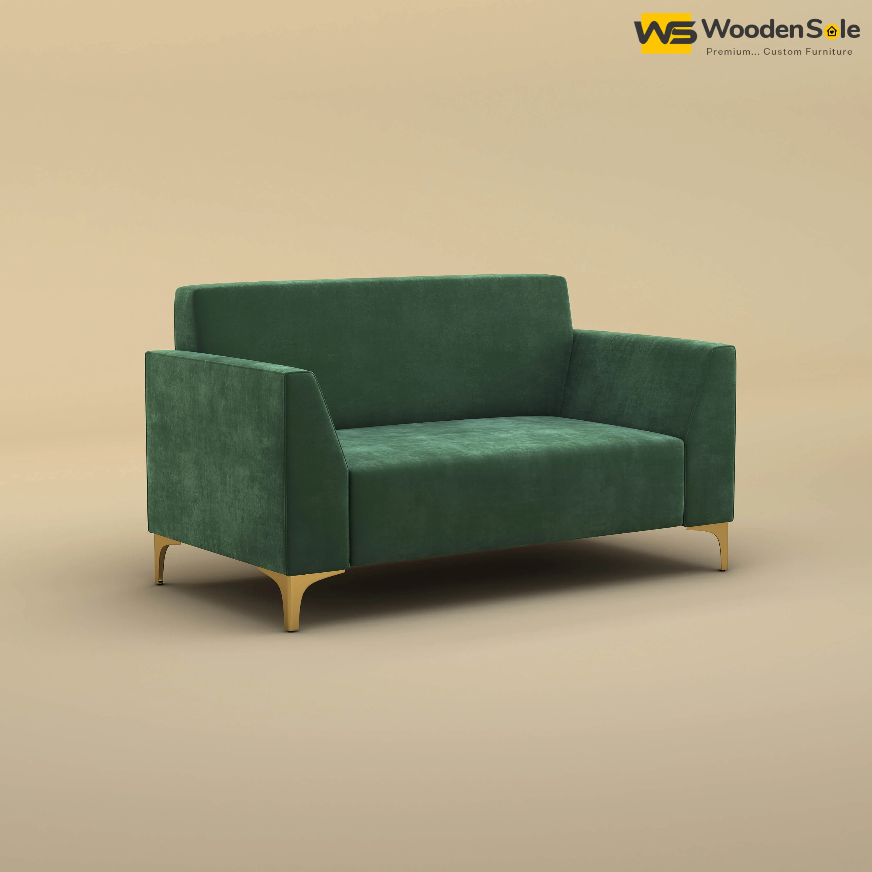 Nayobi 2 Seater Sofa (Velvet, Forest Green)