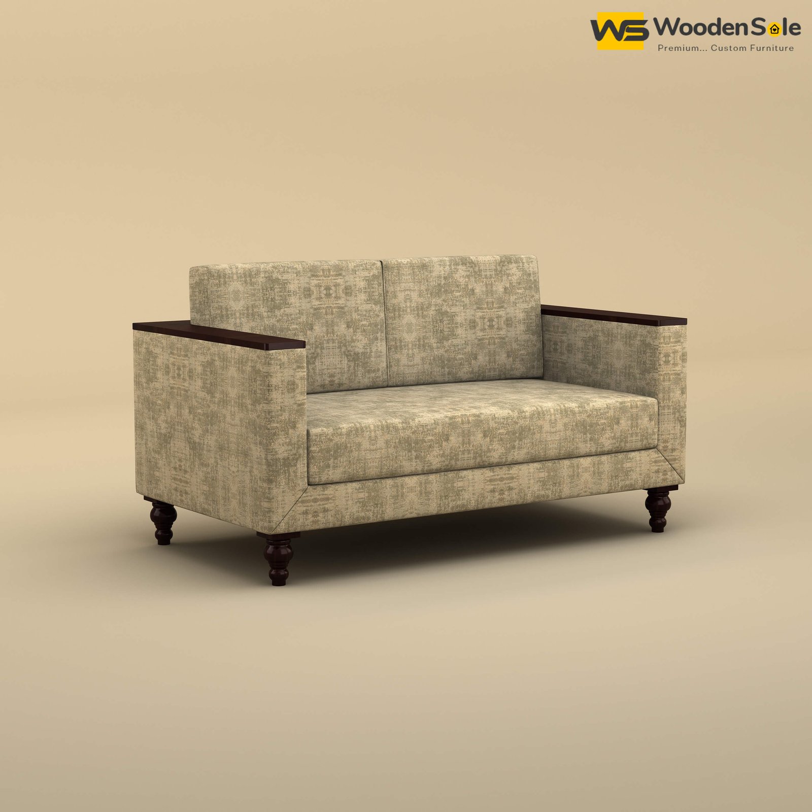 Tivoli 2 Seater Fabric Sofa (Cotton, Patchy Cream)