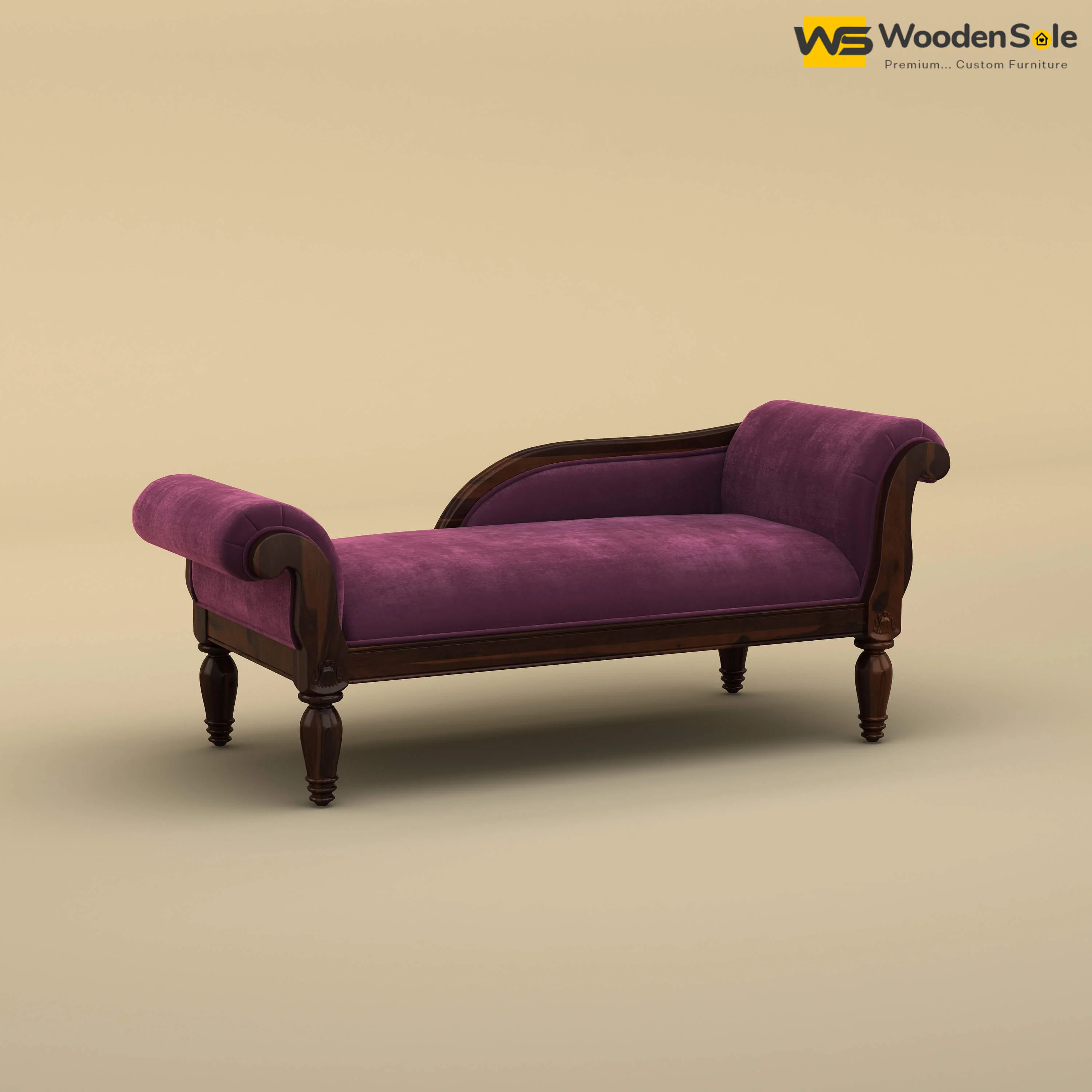 Virat Chaise Lounge (Velvet, Dark Purple)